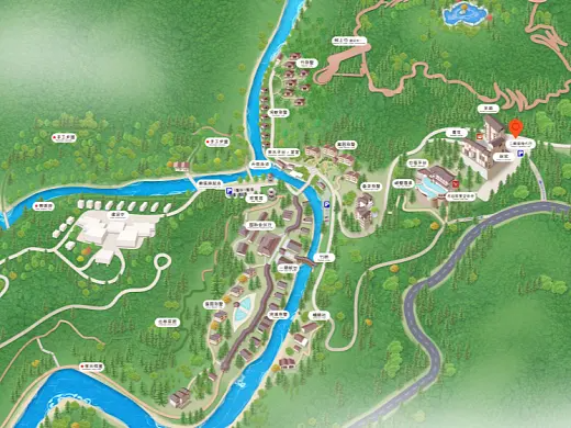 屯昌结合景区手绘地图智慧导览和720全景技术，可以让景区更加“动”起来，为游客提供更加身临其境的导览体验。